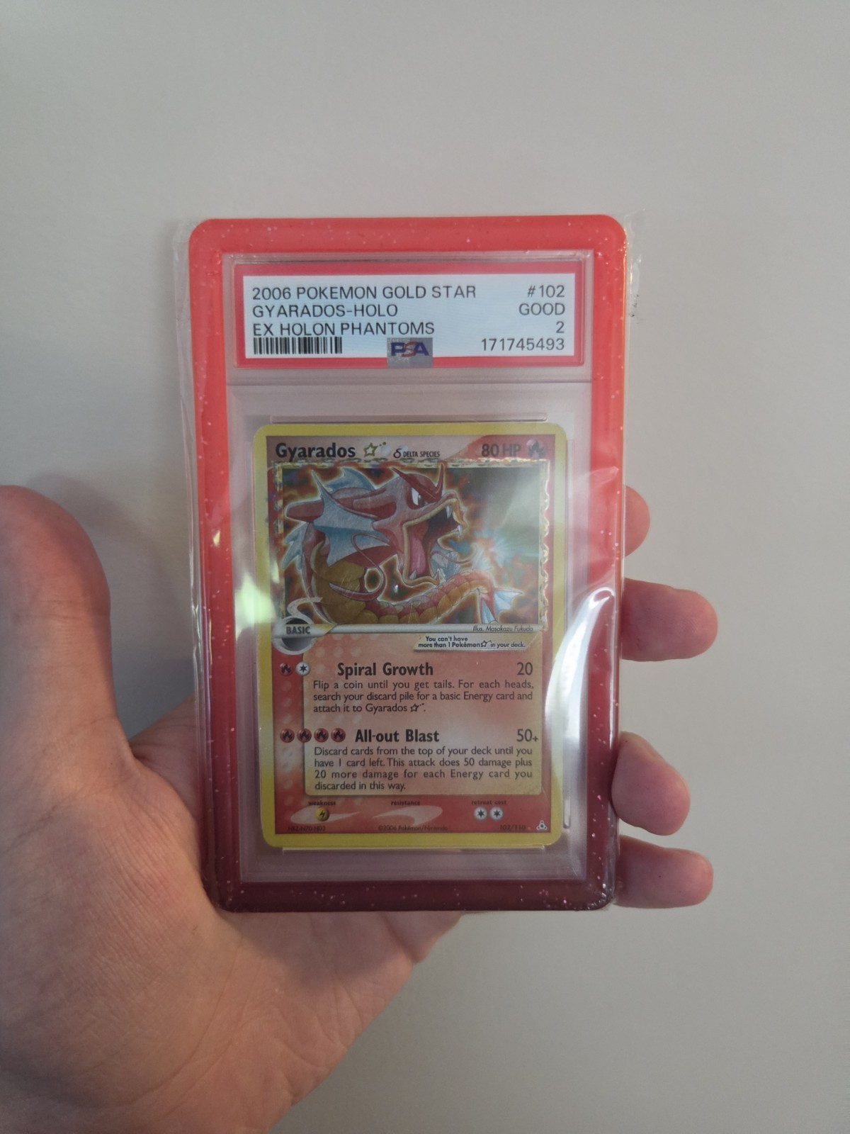 2006 Pokemon EX Holon Phantoms Gyarados-Holo Gold Star 102