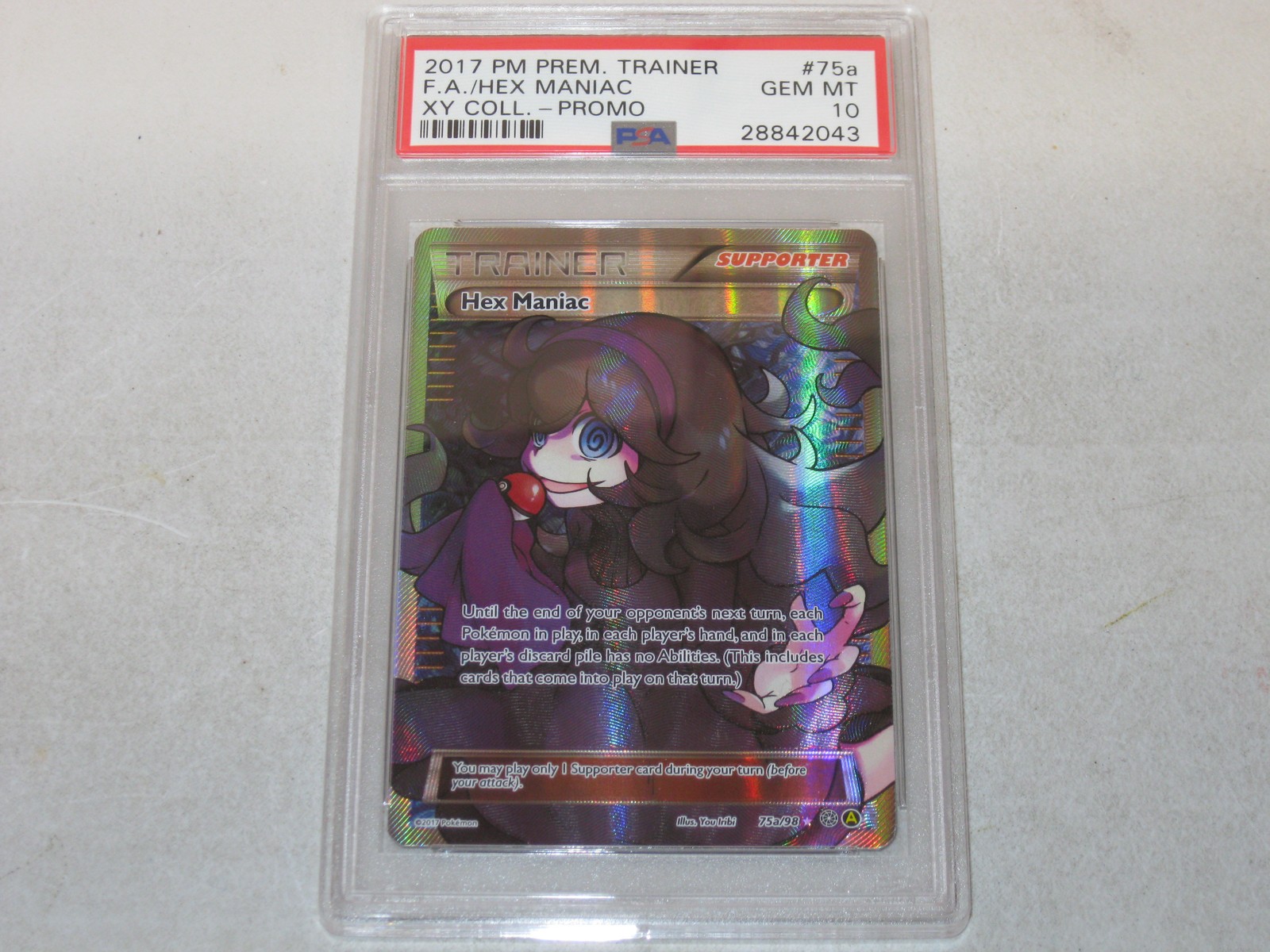 2017 Pokemon Premium Trainer XY Collection Promo Full Art/Hex Maniac 75a