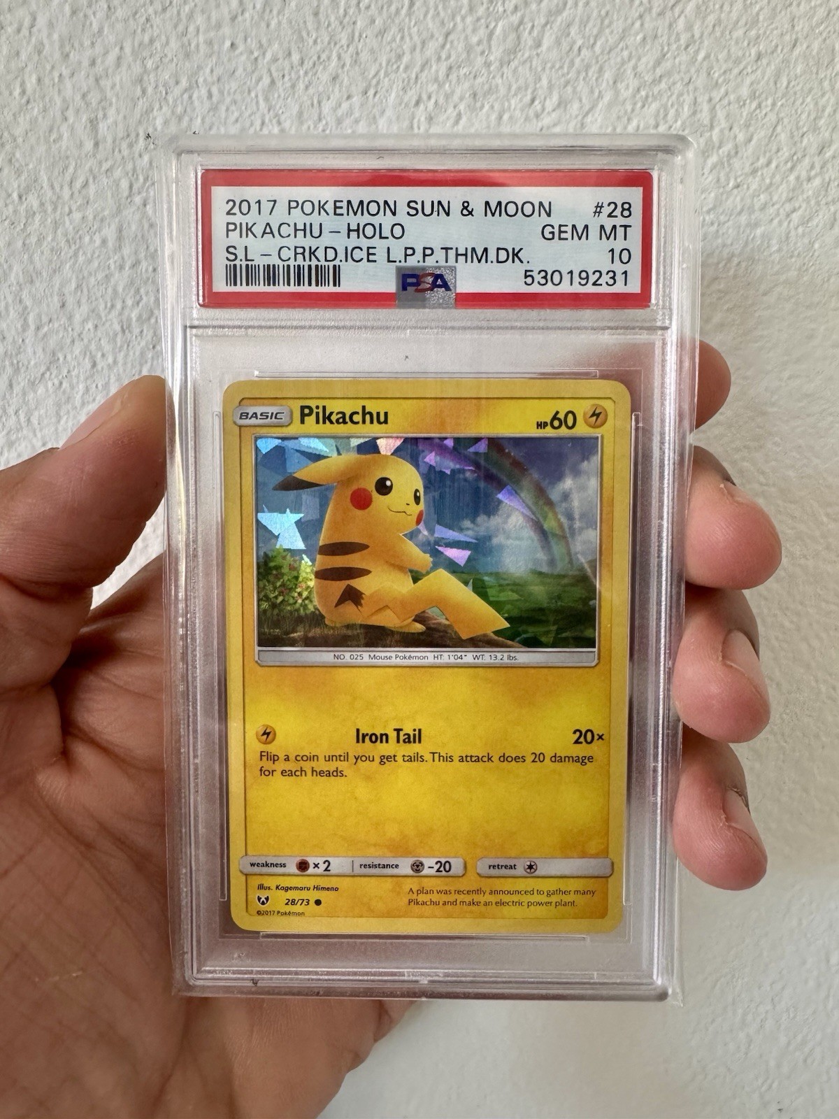2017 Pokemon Sun & Moon Shining Legends Pikachu-Holo Cracked Ice Let's Play Pikachu! Theme Deck 28