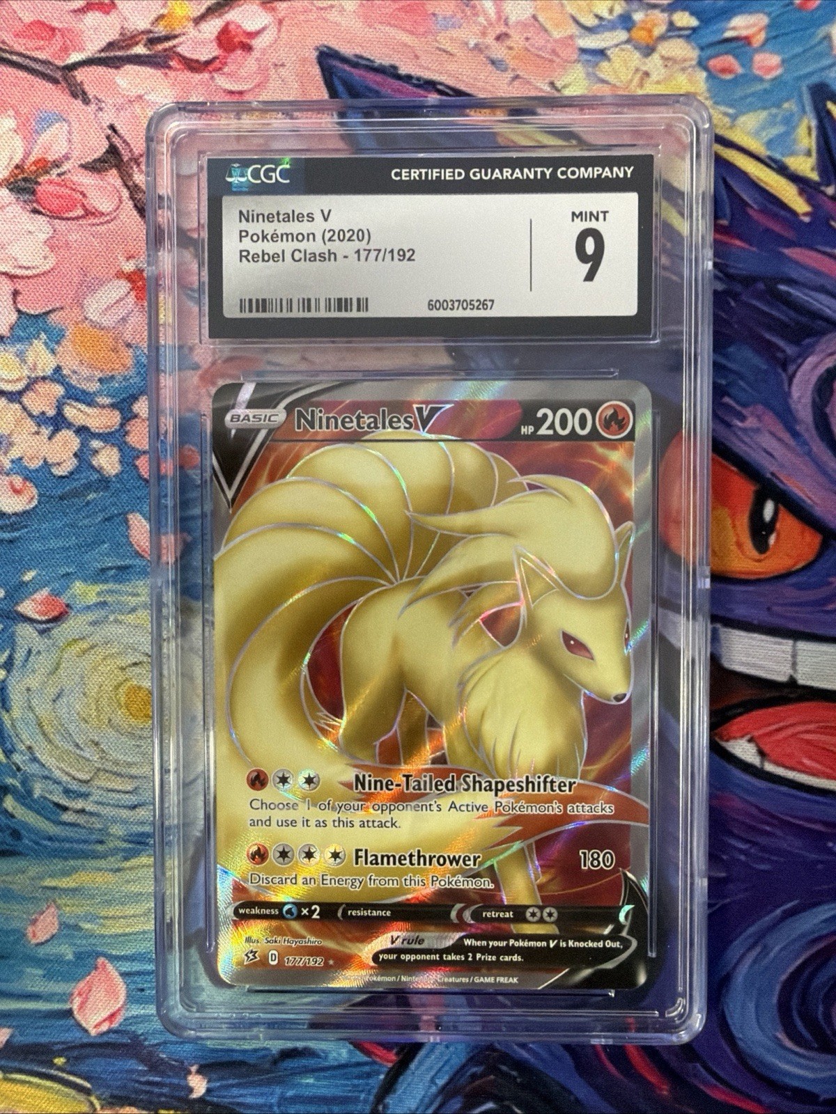 2020 Rebel Clash - English Ninetales V Ultra Rare Holo 177/192