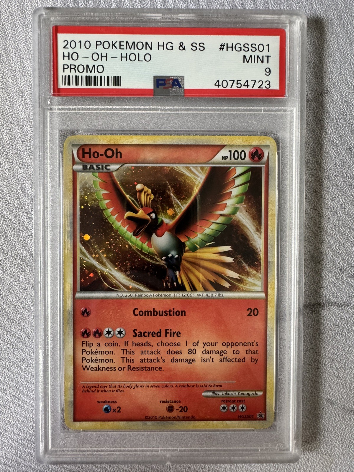 2010 Pokemon Heartgold & Soulsilver Promo HO-Oh-Holo HGSS01