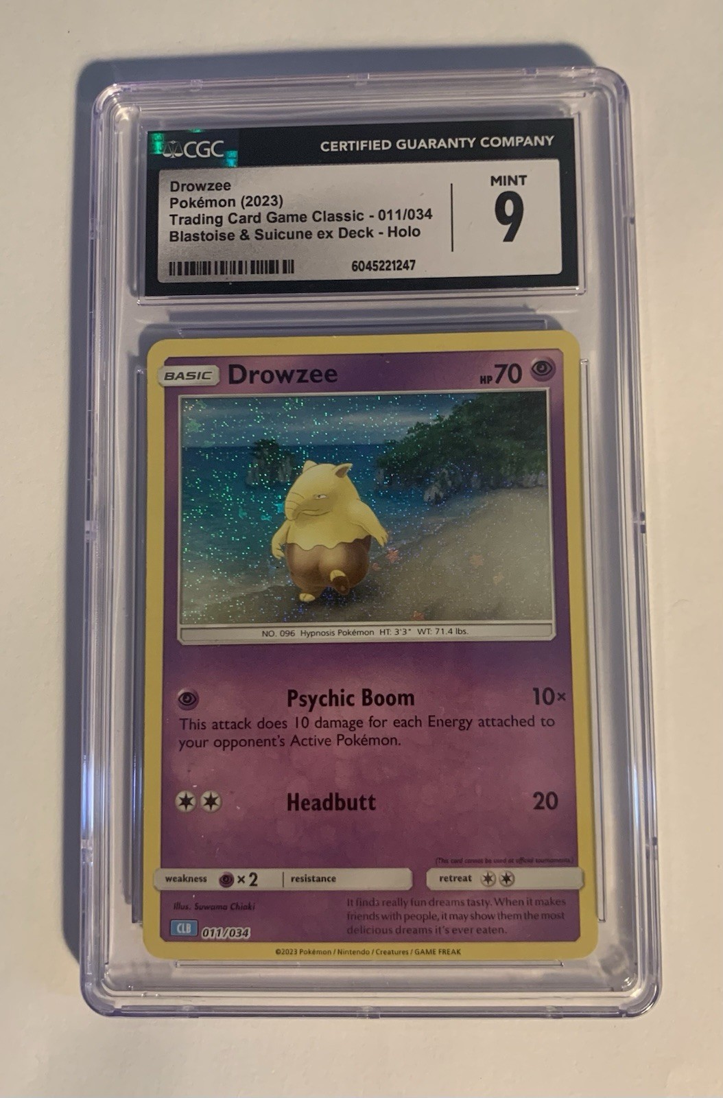 2023 Trading Card Game Classic - CLV, CLC, CLB - English Drowzee Blastoise & Suicune ex Deck - CLB Holo 011/034