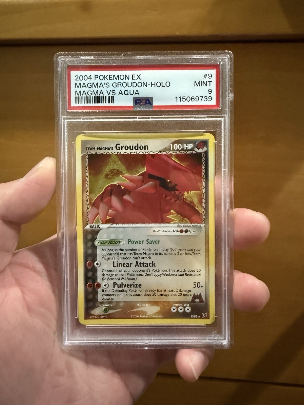 2004 Pokemon EX Team Magma VS Team Aqua Team Magma's Groudon-Holo 9