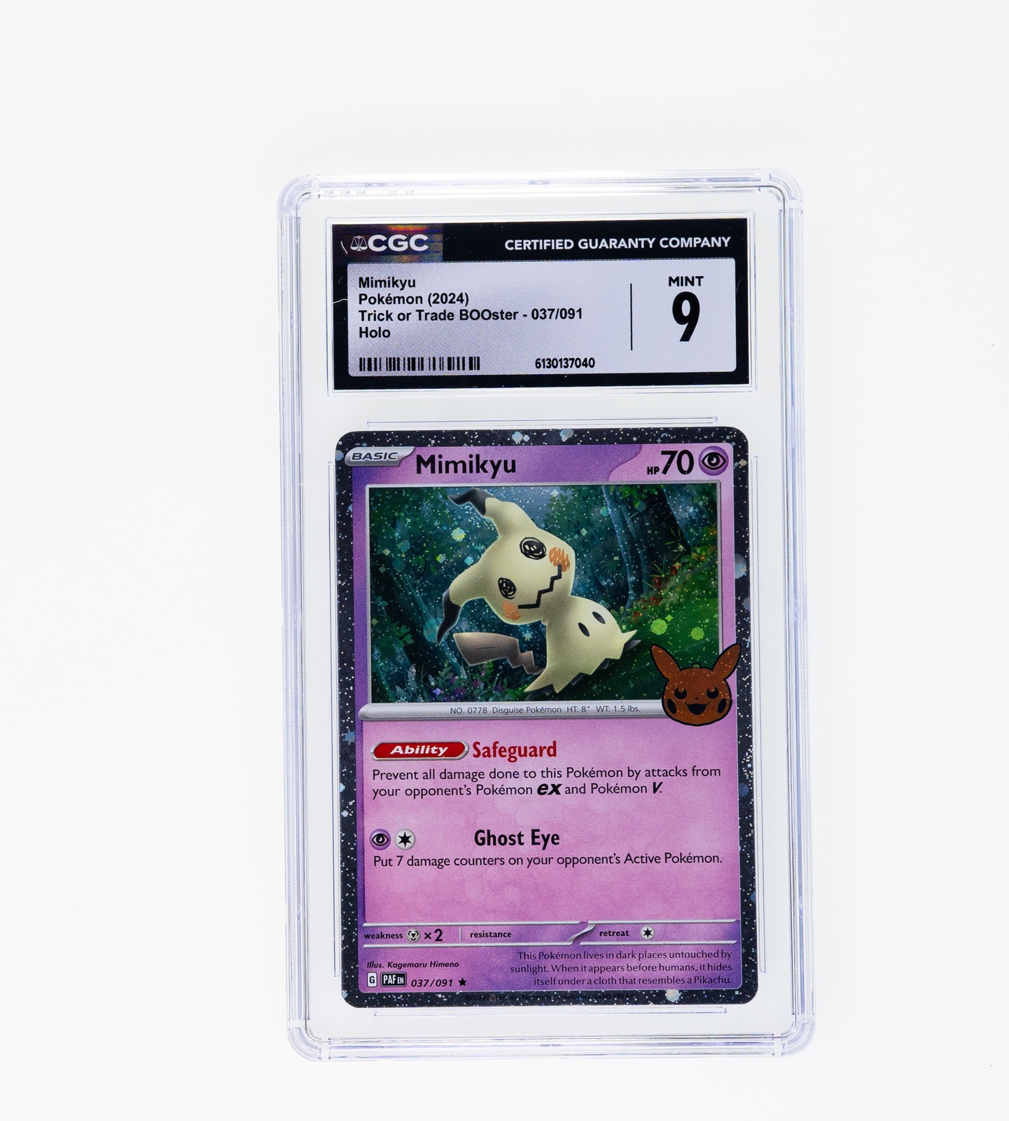 2024 Trick or Trade BOOster (2024) - English Mimikyu Holo 037/091