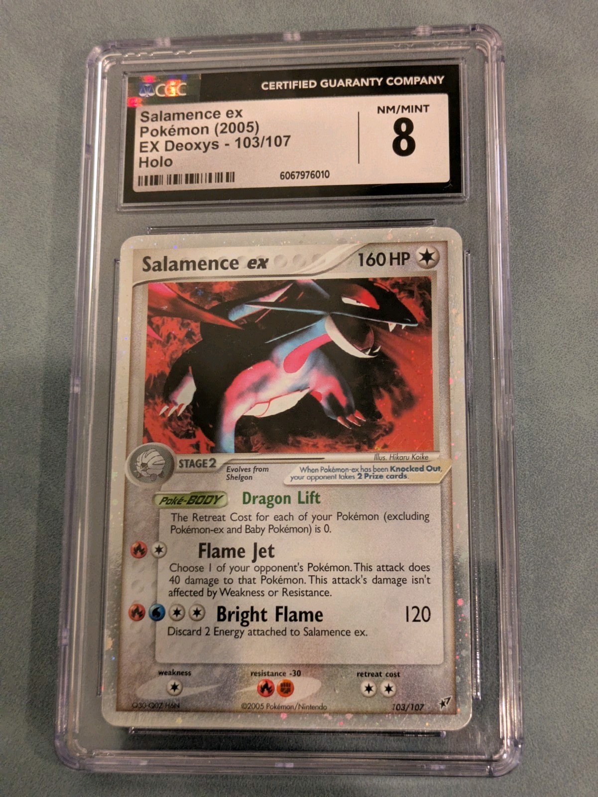 2005 EX Deoxys - English Salamence ex Ultra Rare Holo 103/107