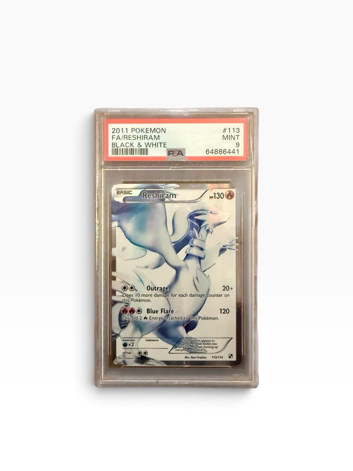 2011 Pokemon Black & White Full Art/Reshiram 113