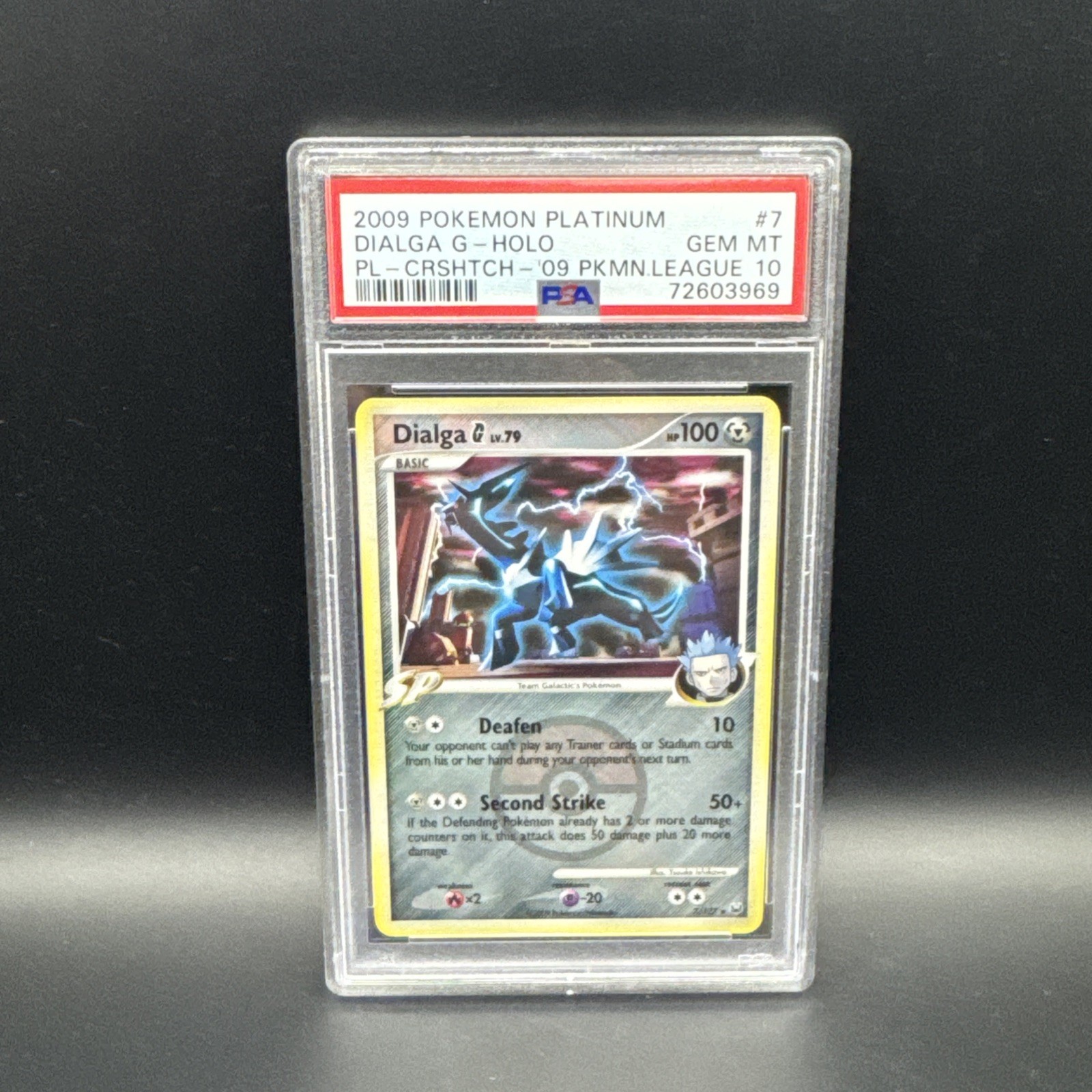 2009 Pokemon Platinum Dialga G-Holo Crosshatch-2009 Pokemon League 7