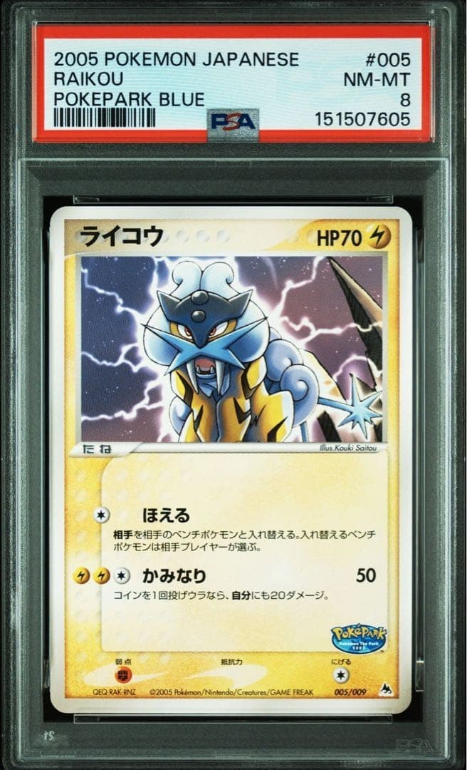 2005 Pokemon Japanese Pokepark Blue Raikou 005