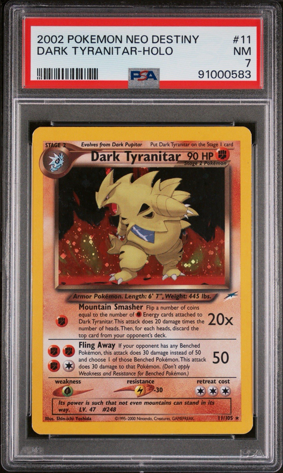 2002 Pokemon Neo Destiny Dark Tyranitar-Holo 11