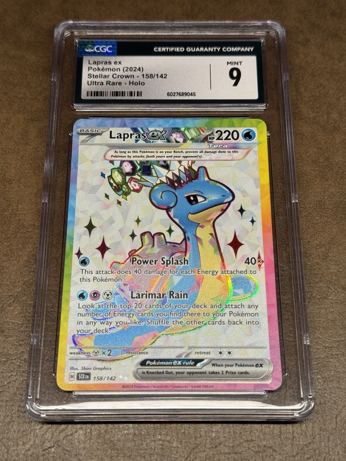 2024 Stellar Crown - SCR EN - English Lapras ex Ultra Rare Holo 158/142