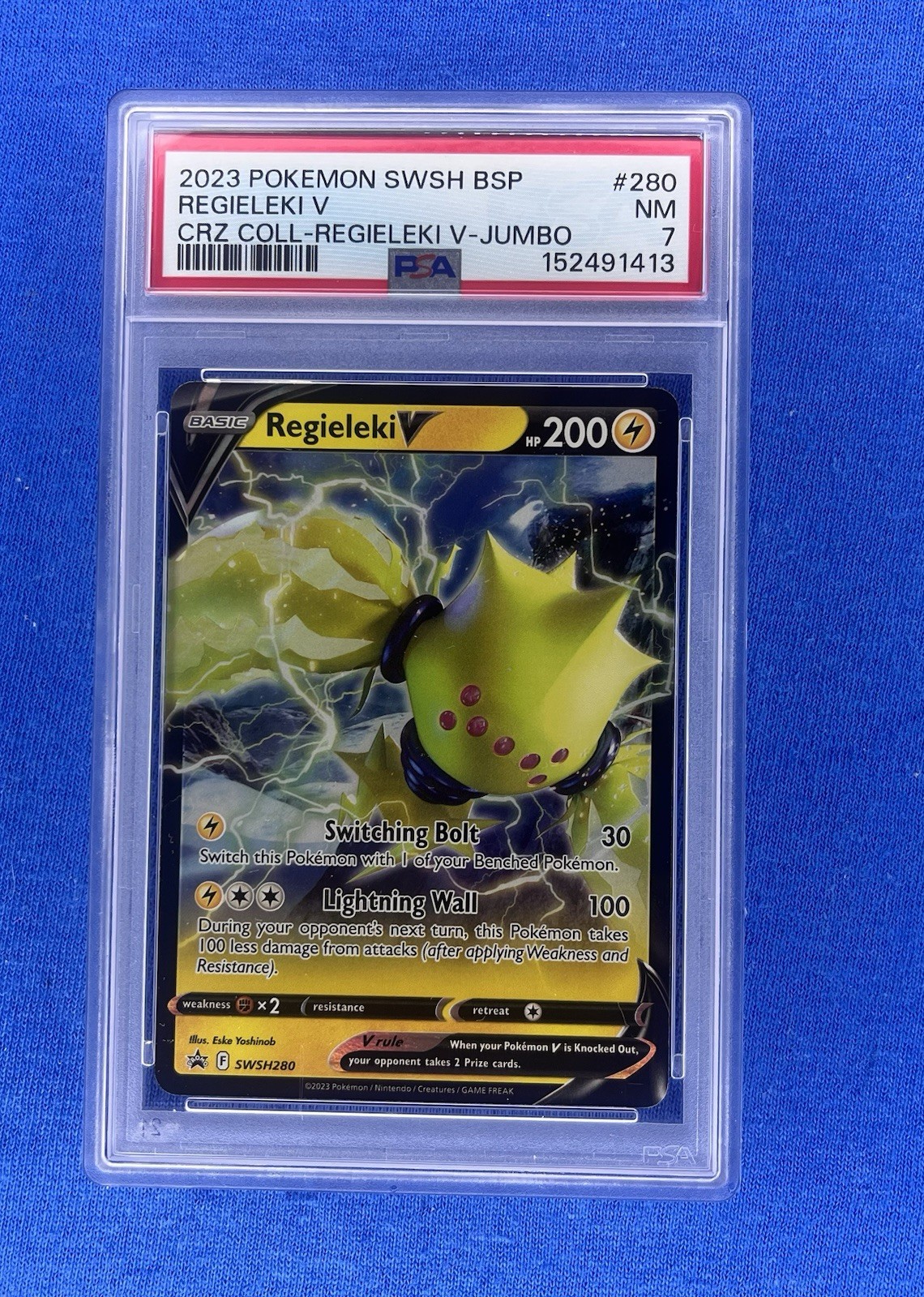 2023 Pokemon Swsh Black Star Promo Regieleki V Crown Zenith Collections-Regieleki V-Jumbo 280