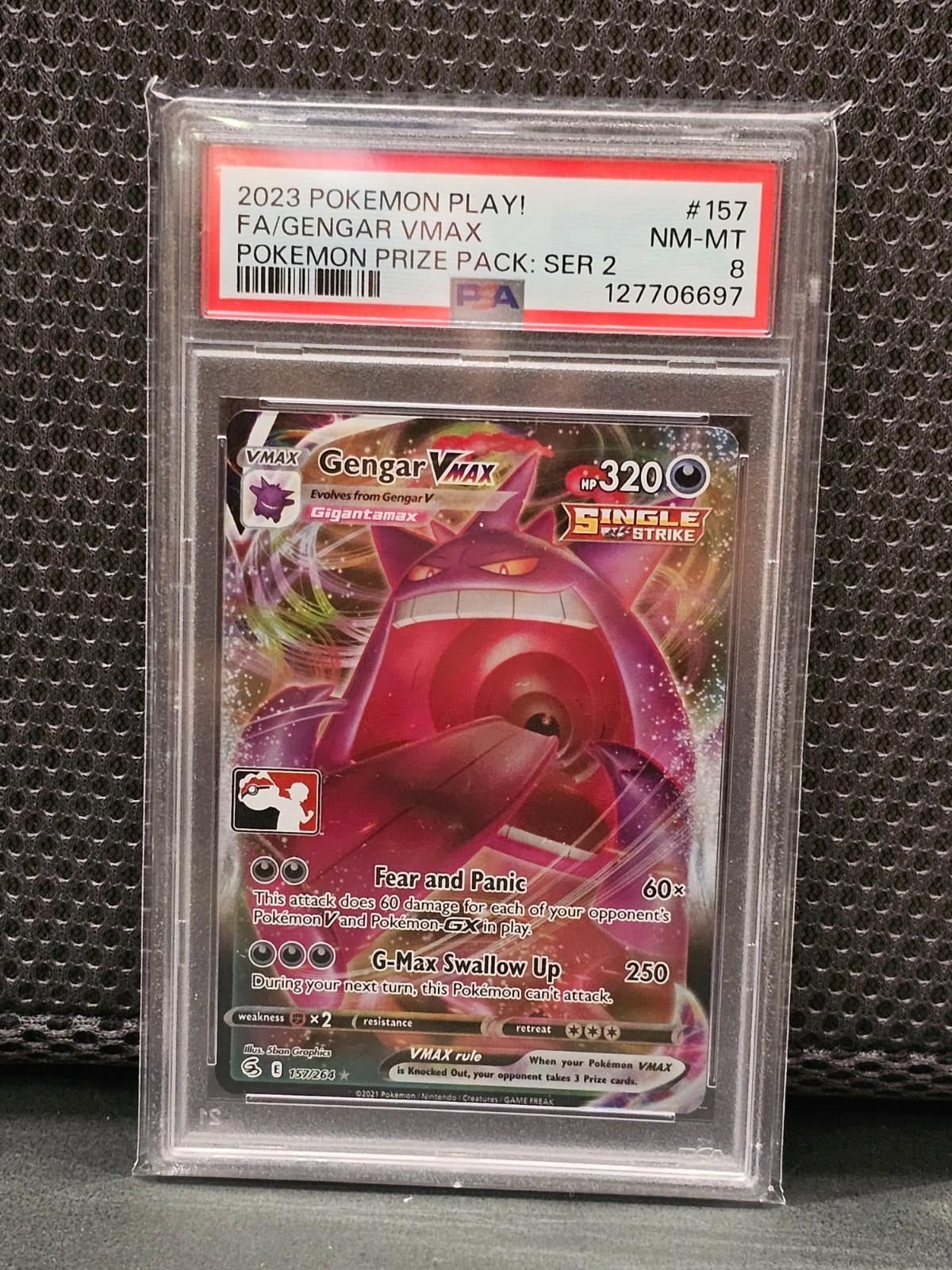 2023 Pokemon Play! Pokemon Prize Pack: Series 2 Full Art/Gengar Vmax 157