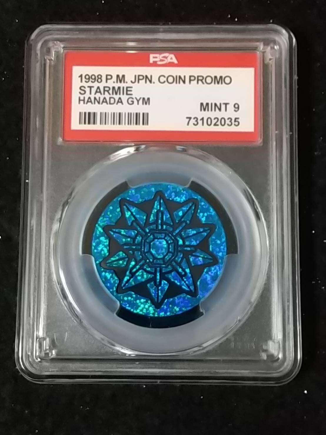 1998 Pokemon Japanese Coin Promo Starmie Hanada City Gym
