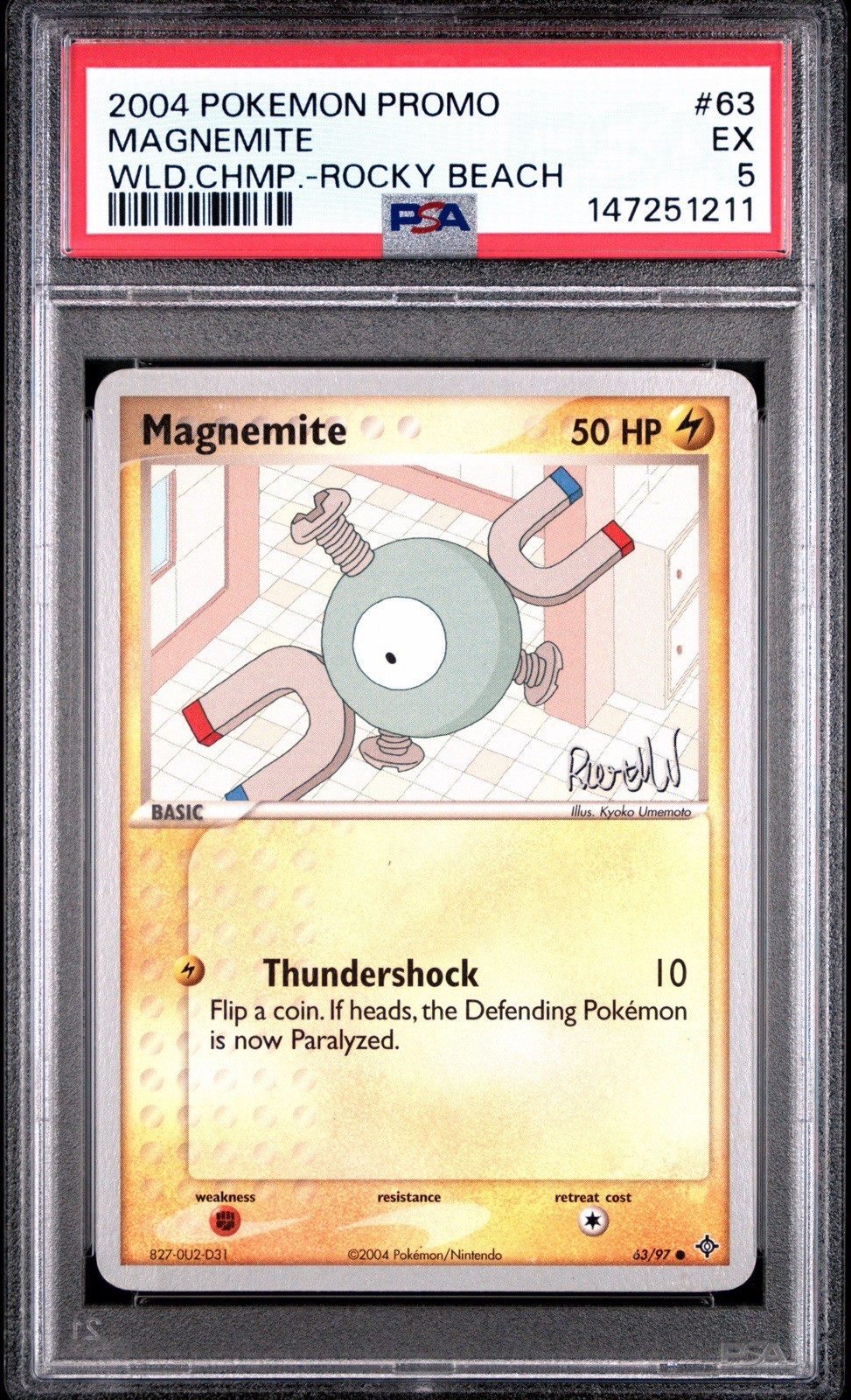 2004 Pokemon World Championships Promo Magnemite Rocky Beach 63