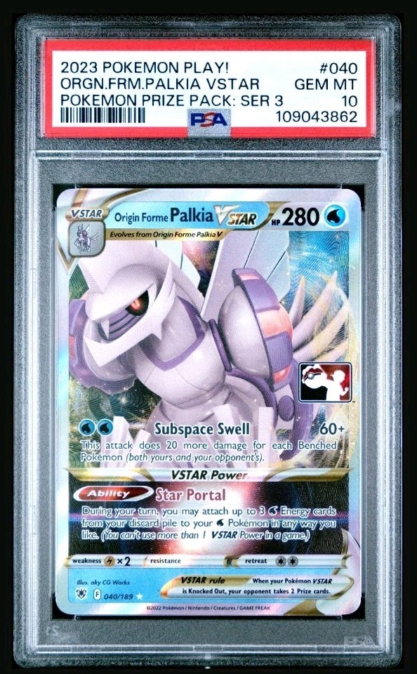 2023 Pokemon Play! Pokemon Prize Pack: Series 3 Origin Forme Palkia Vstar 040