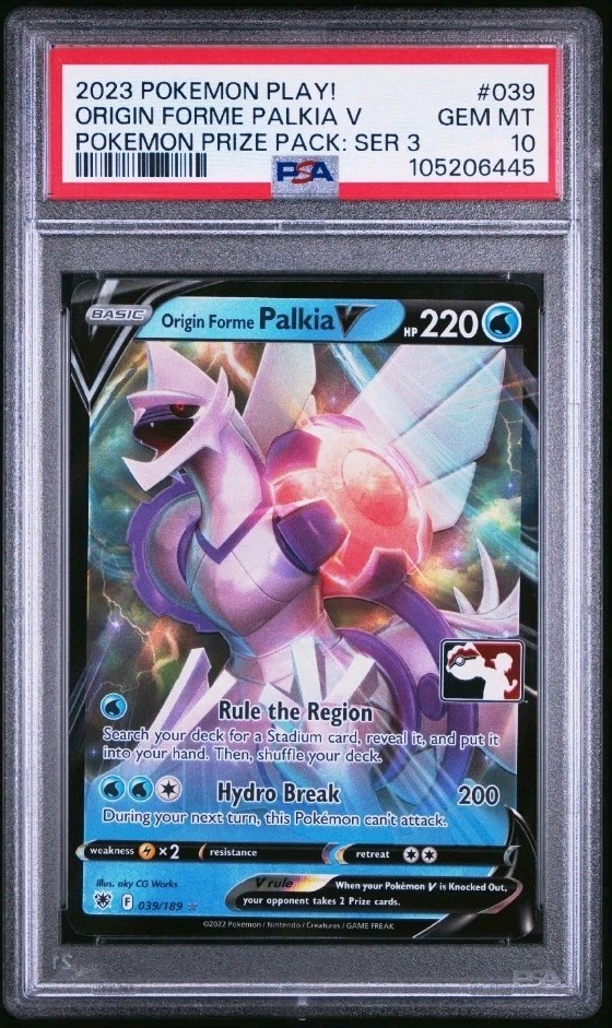 2023 Pokemon Play! Pokemon Prize Pack: Series 3 Origin Forme Palkia V 039