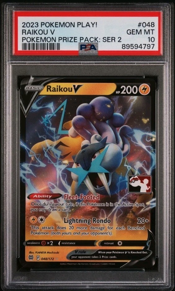 2023 Pokemon Play! Pokemon Prize Pack: Series 2 Raikou V 048