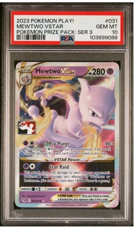 2023 Pokemon Play! Pokemon Prize Pack: Series 3 Mewtwo Vstar 031