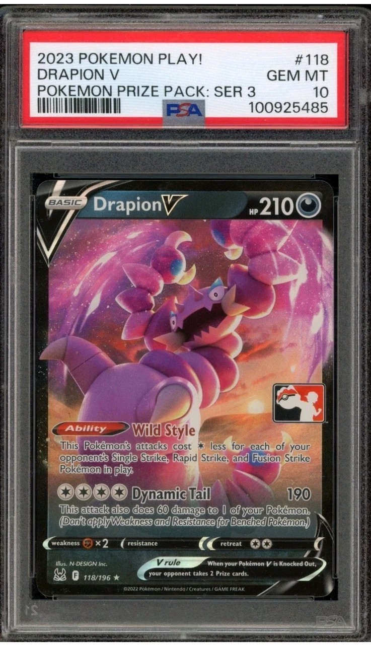2023 Pokemon Play! Pokemon Prize Pack: Series 3 Drapion V 118
