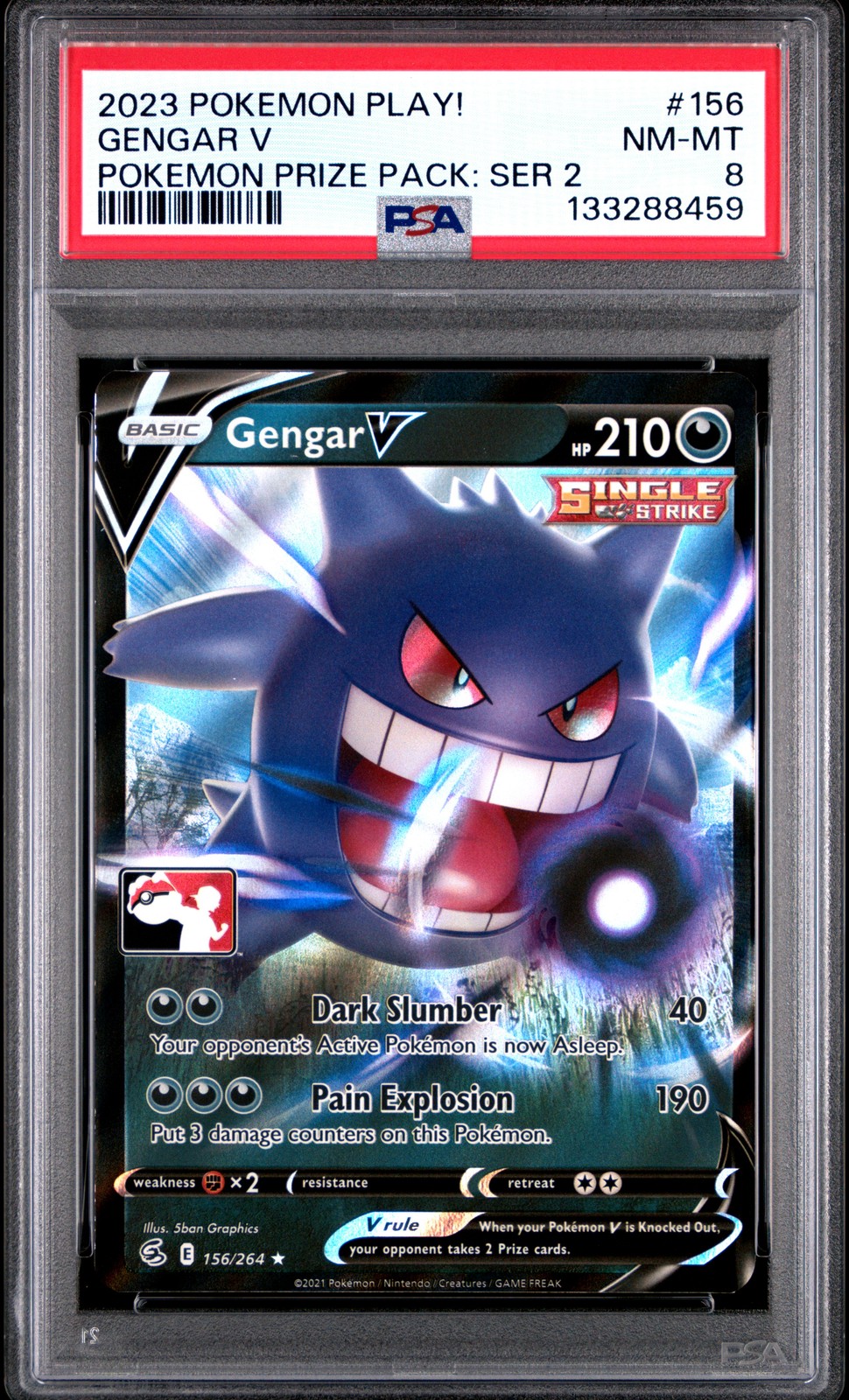 2023 Pokemon Play! Pokemon Prize Pack: Series 2 Gengar V 156