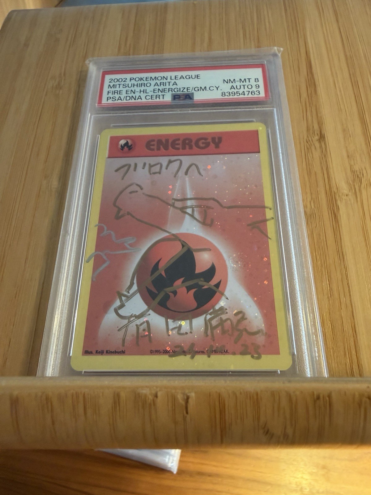 2002 Pokemon League Energize Your Game Cycle Fire Energy-Holo
