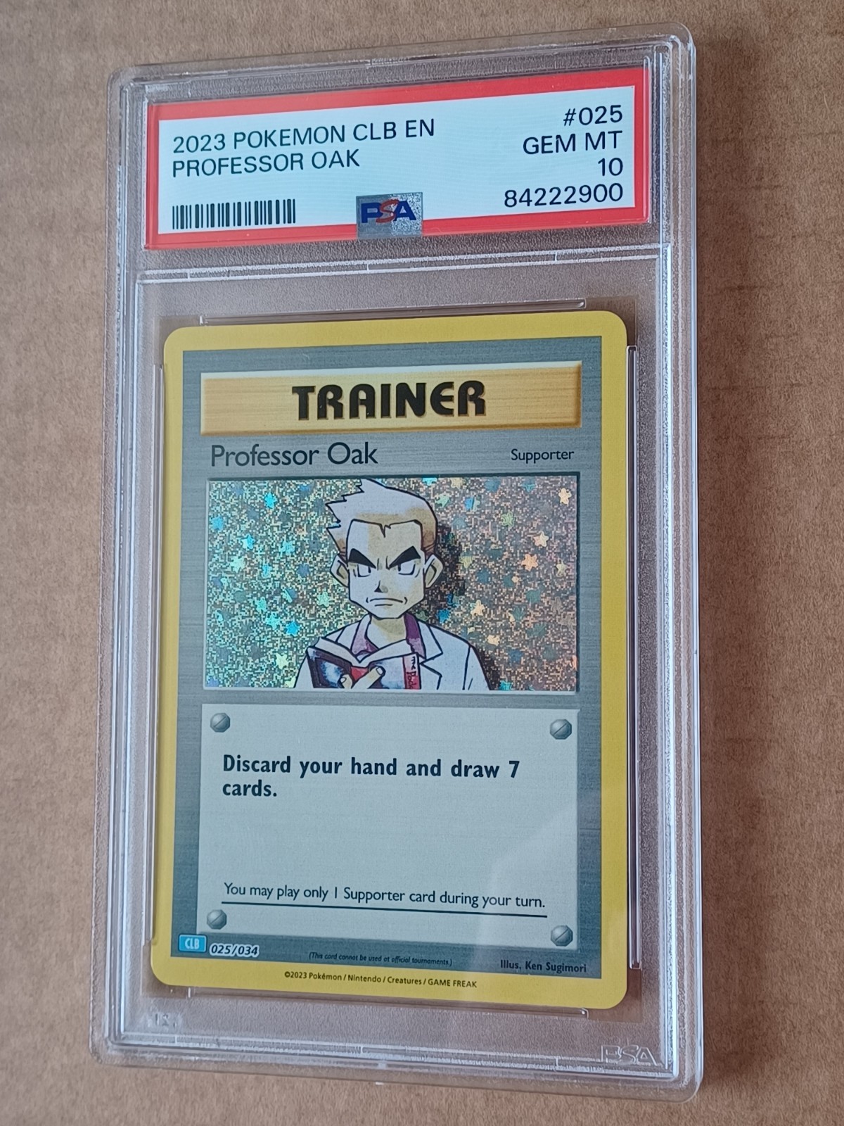 2023 Pokemon Clb-Trading Card Game Classic Blastoise & Suicune EX Deck Professor Oak 025