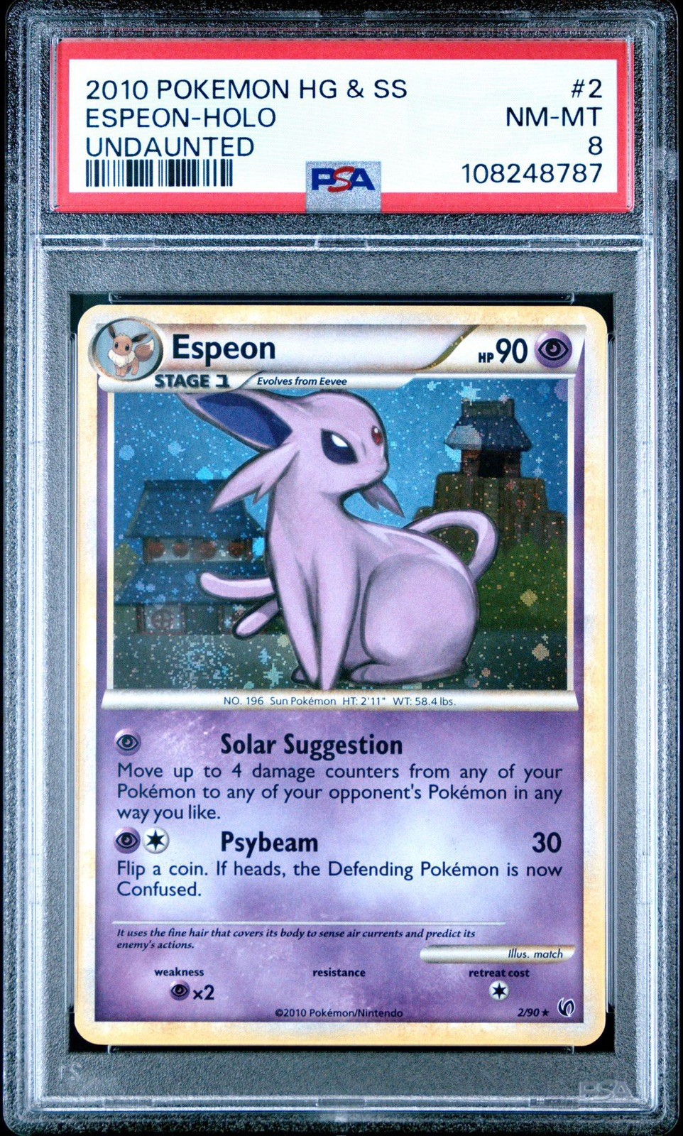 2010 Pokemon Heartgold & Soulsilver Undaunted Espeon-Holo 2