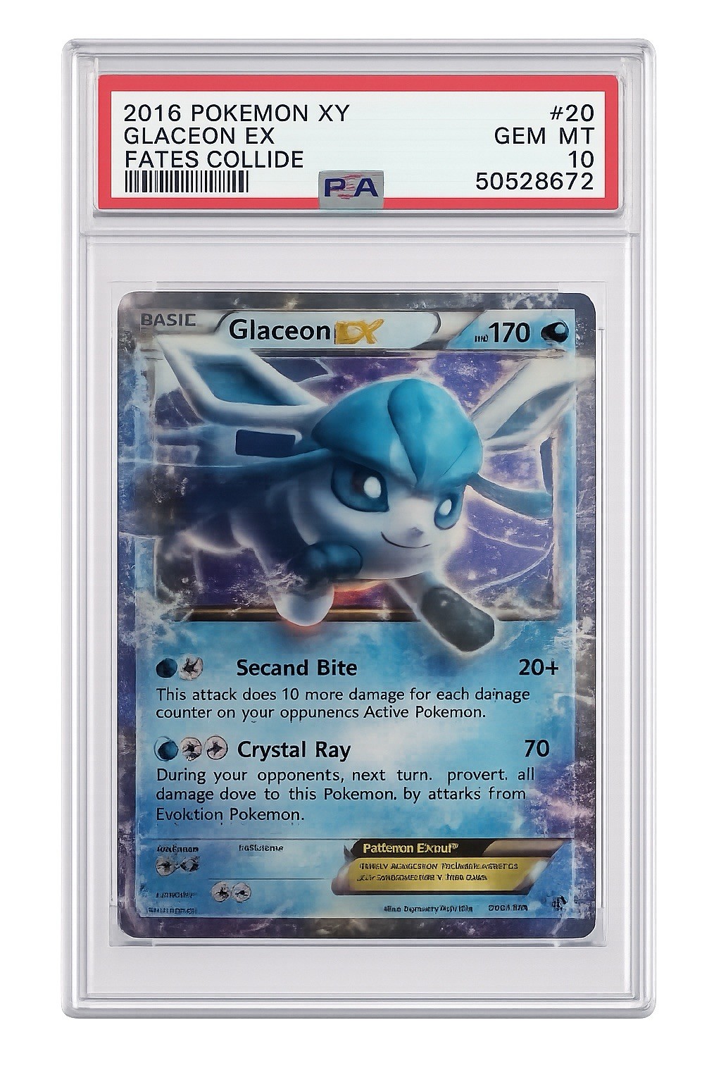 2016 Pokemon XY Fates Collide Glaceon EX 20