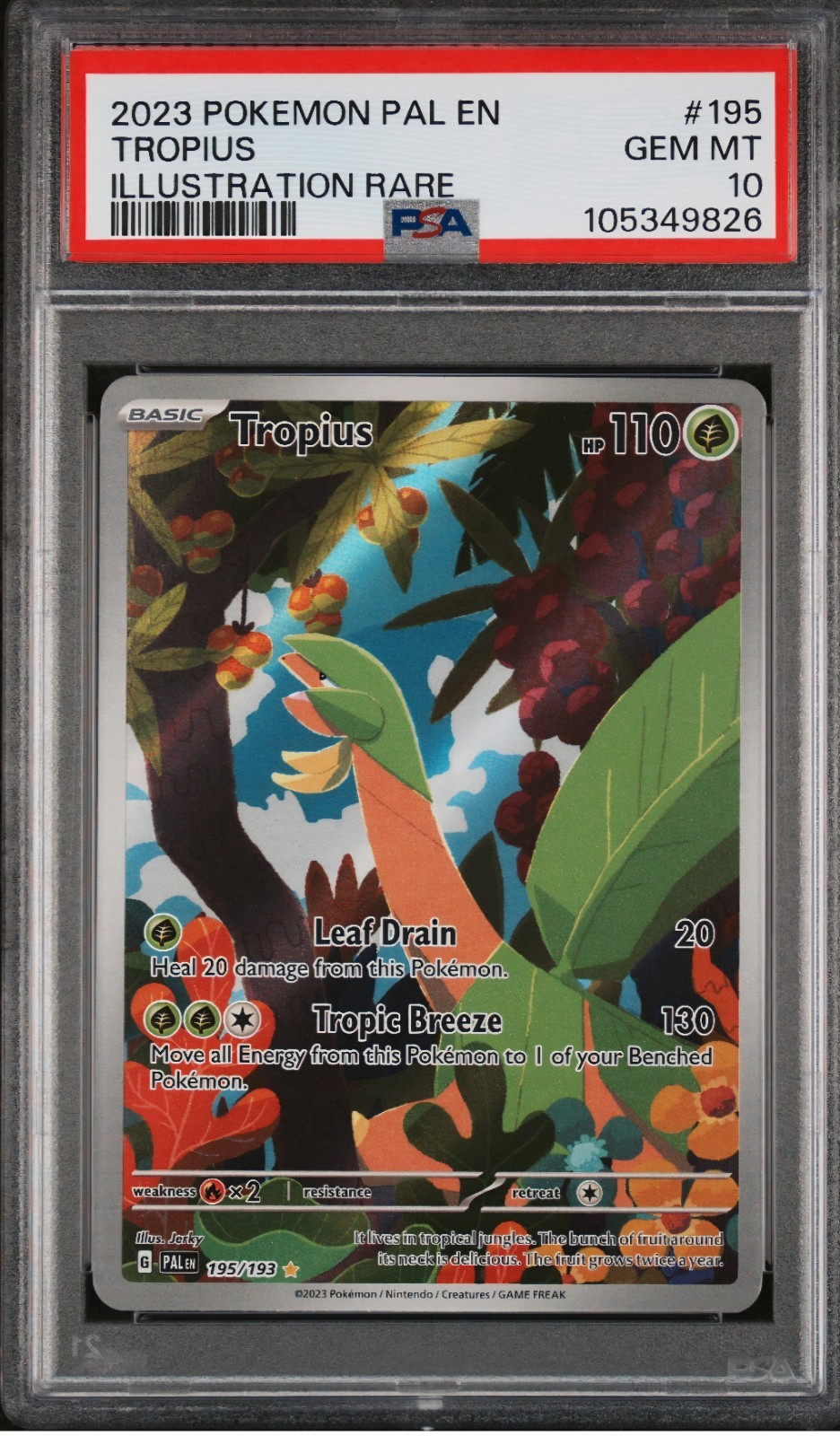 2023 Pokemon Pal EN-Paldea Evolved Tropius Illustration Rare 195
