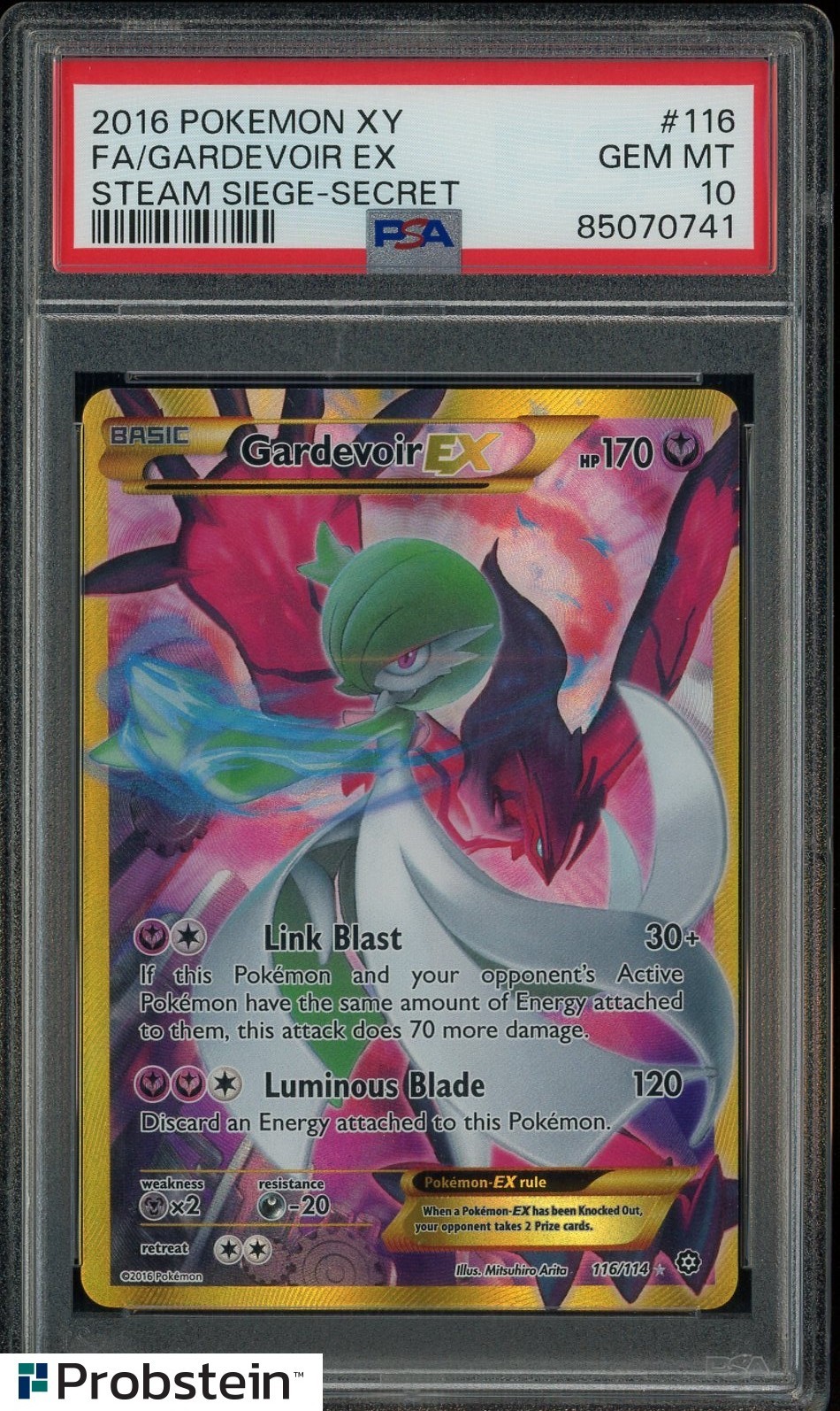 2016 Pokemon XY Steam Siege Full Art/Gardevoir EX Secret 116