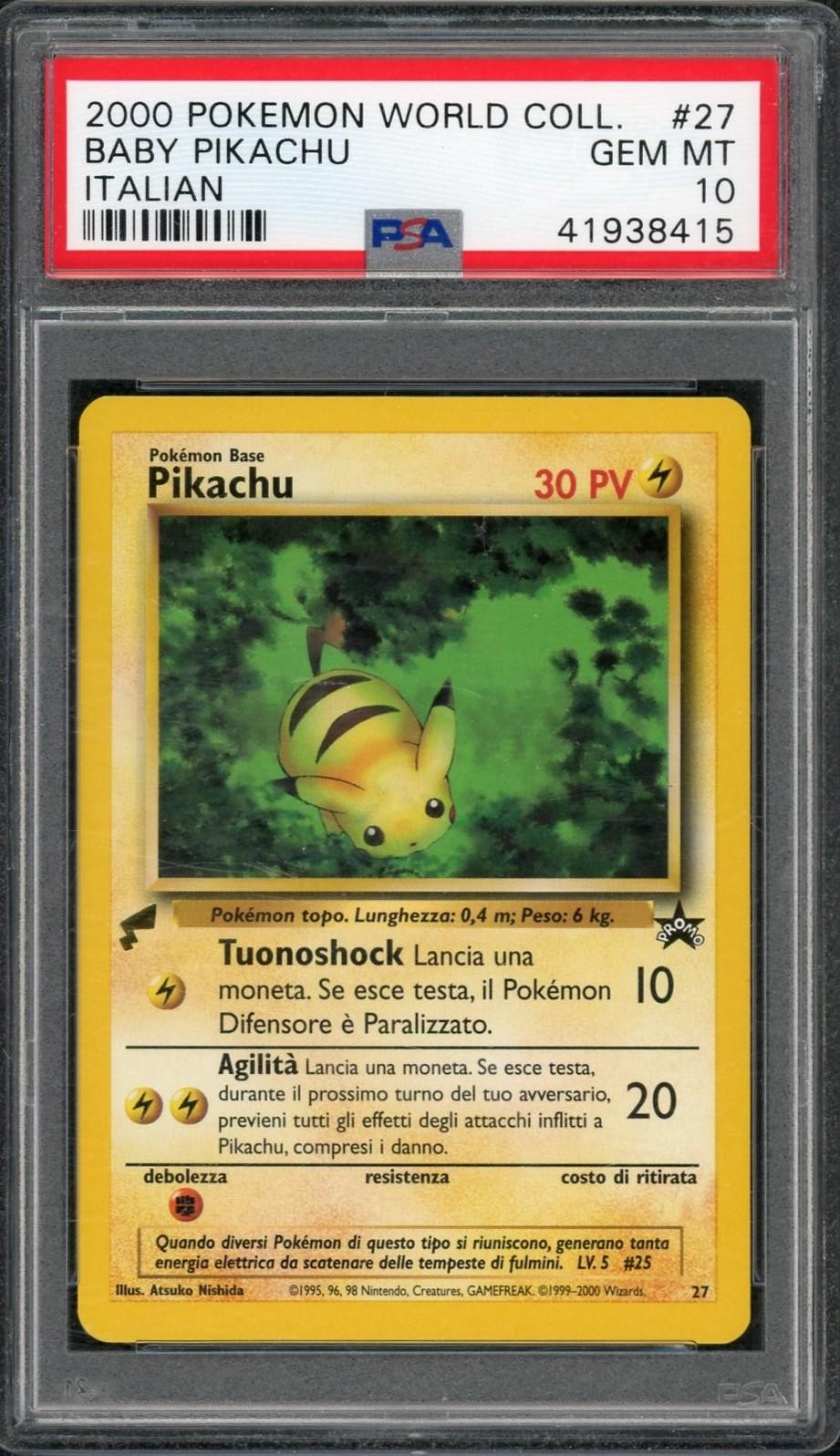 2000 Pokemon Pikachu World Collection Baby Pikachu Italian 27