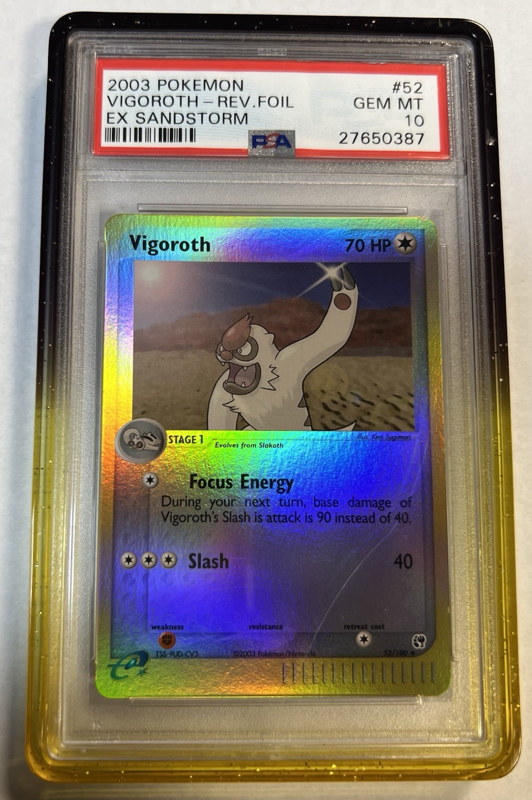 2003 Pokemon EX Sandstorm Vigoroth-Reverse Foil 52