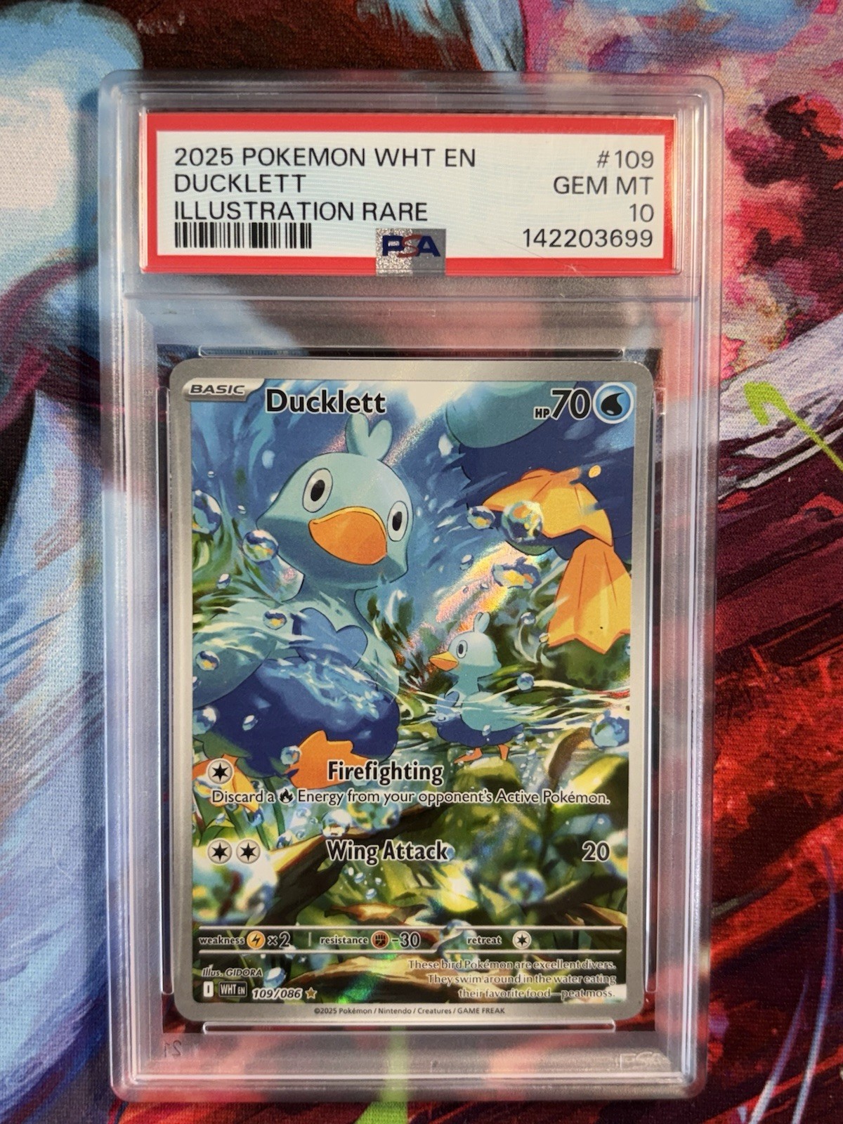 2025 Pokemon Wht EN-White Flare Ducklett Illustration Rare 109