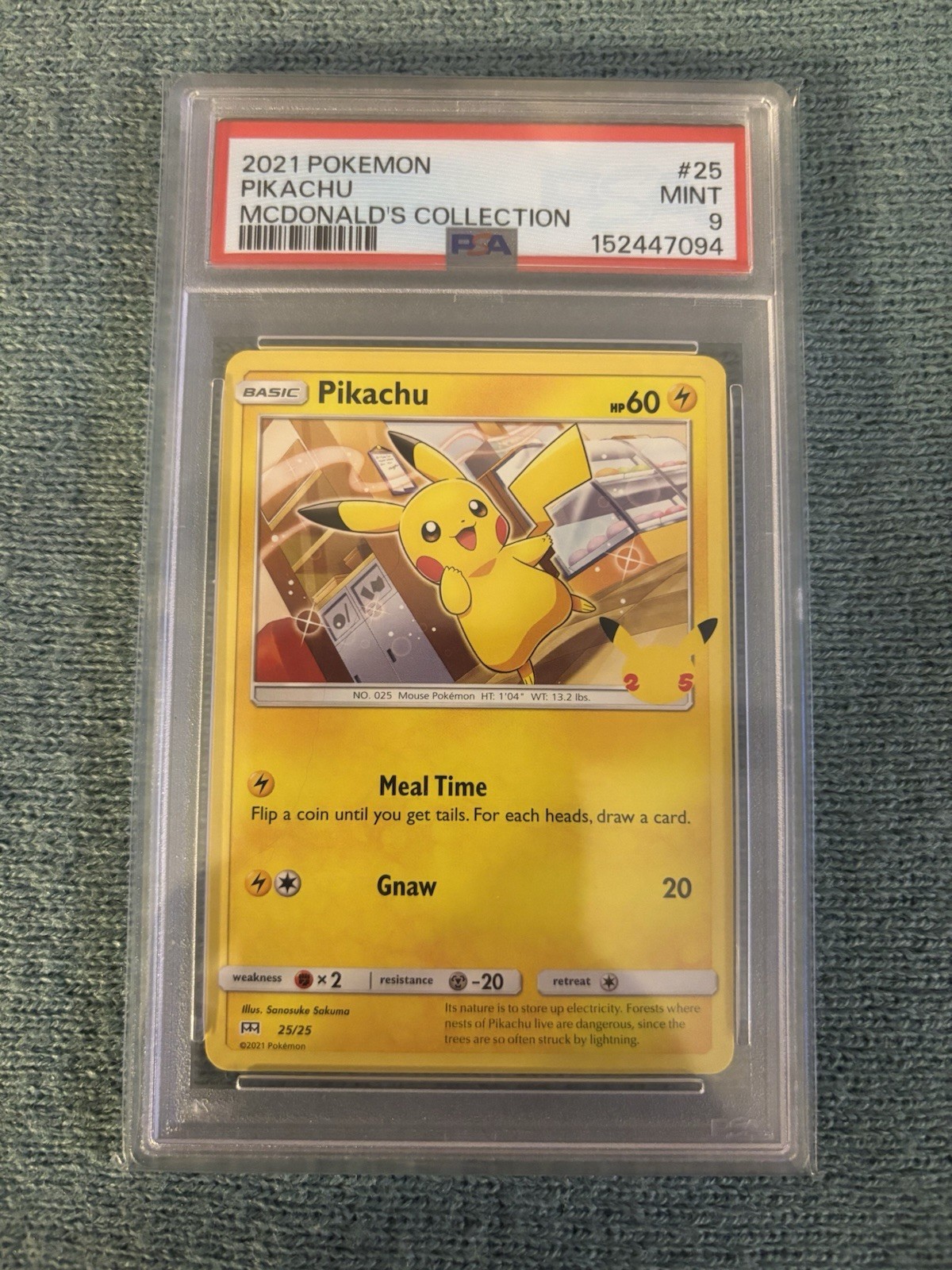 2021 Pokemon Mcdonald's Collection Pikachu 25
