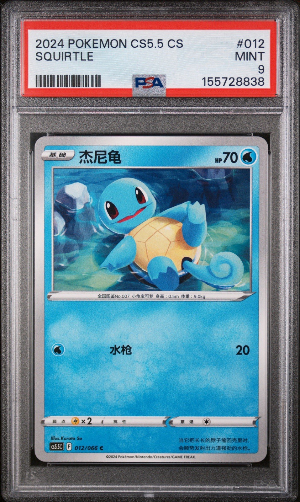 2024 Pokemon Simplified Chinese CS5.5 C-Shadow of Glory Squirtle 012