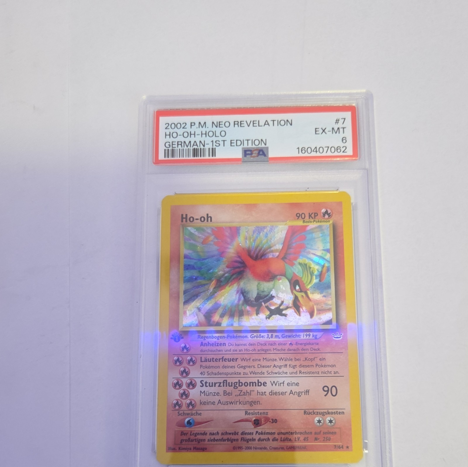 2002 Pokemon German Neo Revelation HO-Oh-Holo 1st Edition 7