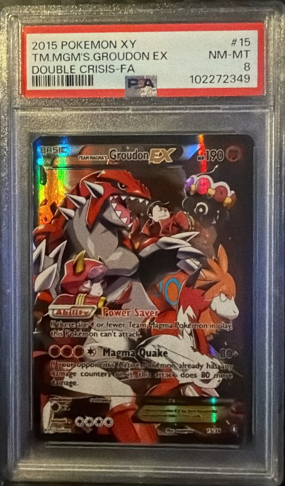2015 Pokemon XY Double Crisis Full Art/Team Magma's Groudon EX 15