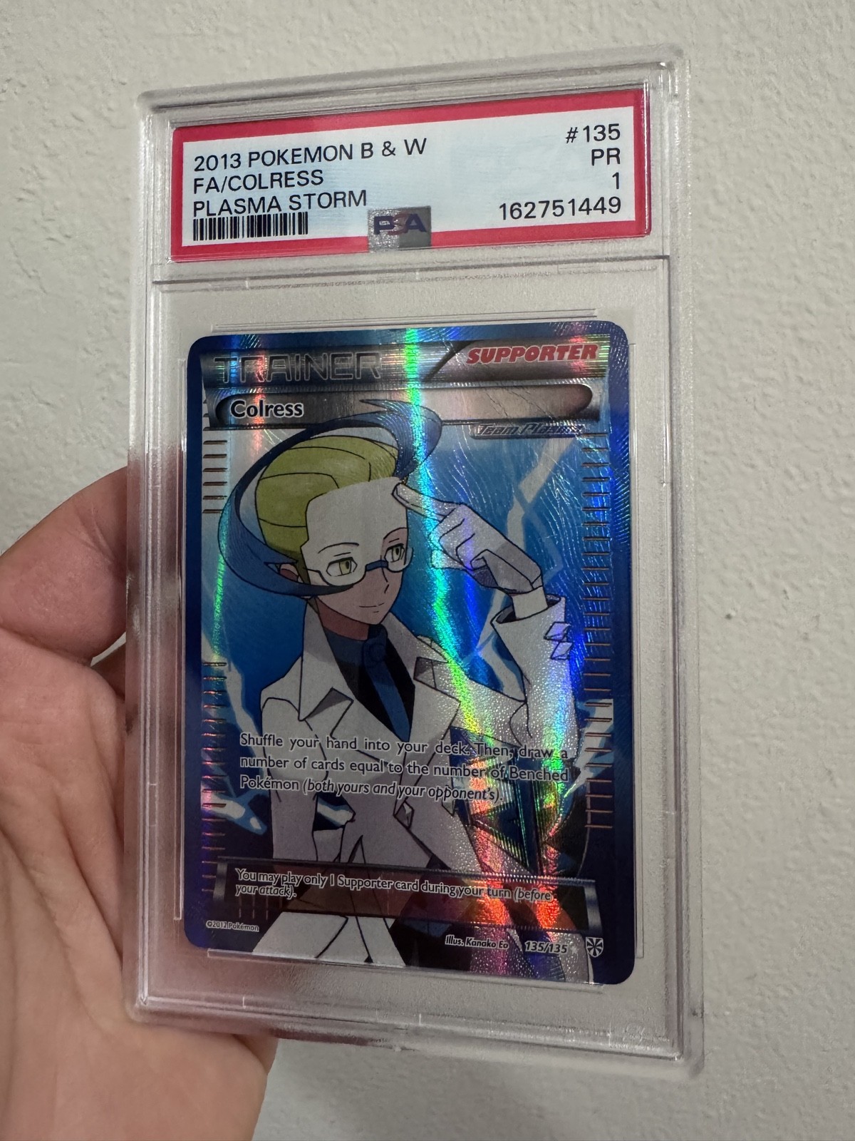 2013 Pokemon Black & White Plasma Storm Full Art/Colress 135