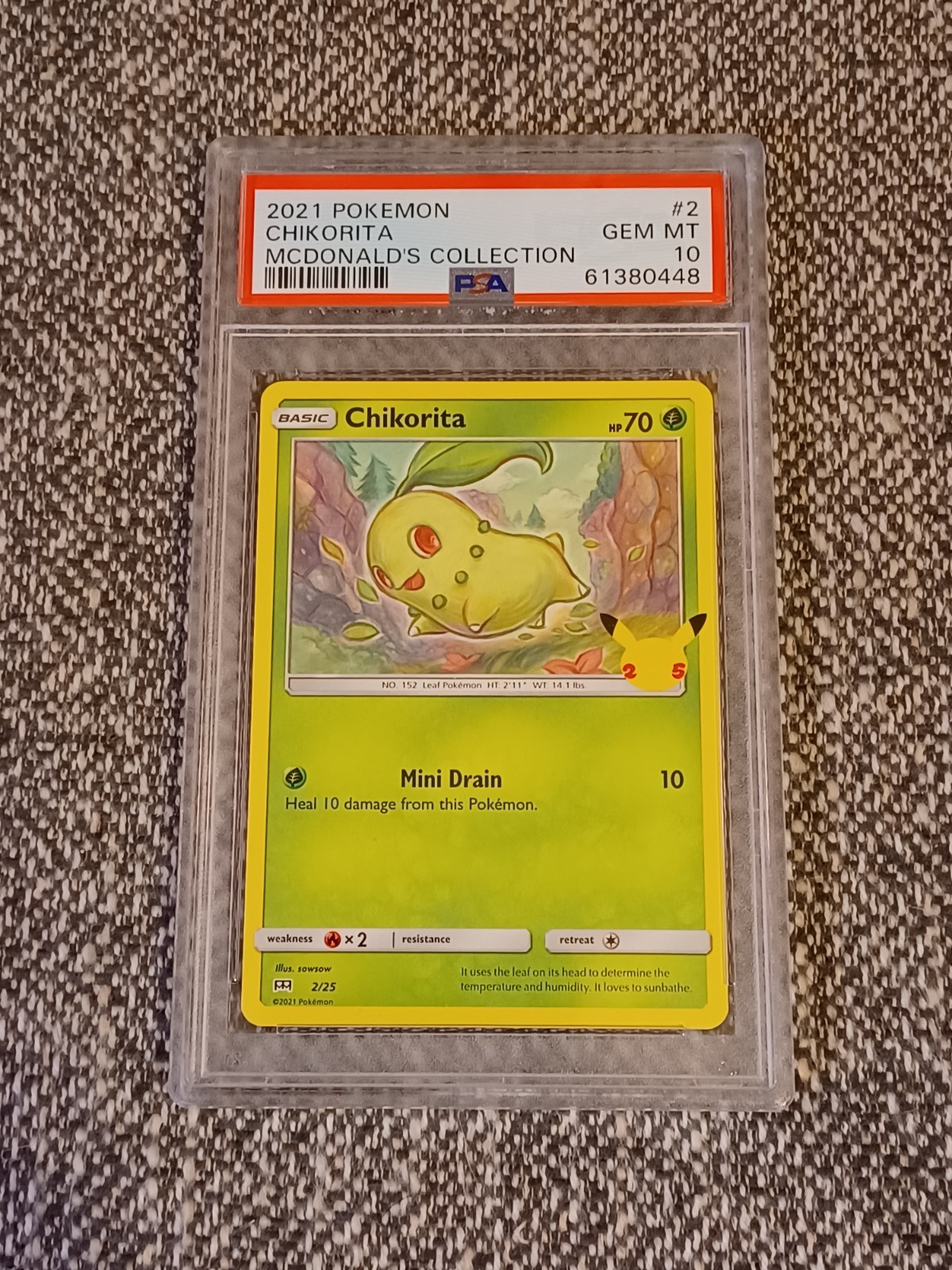 2021 Pokemon Mcdonald's Collection Chikorita 2