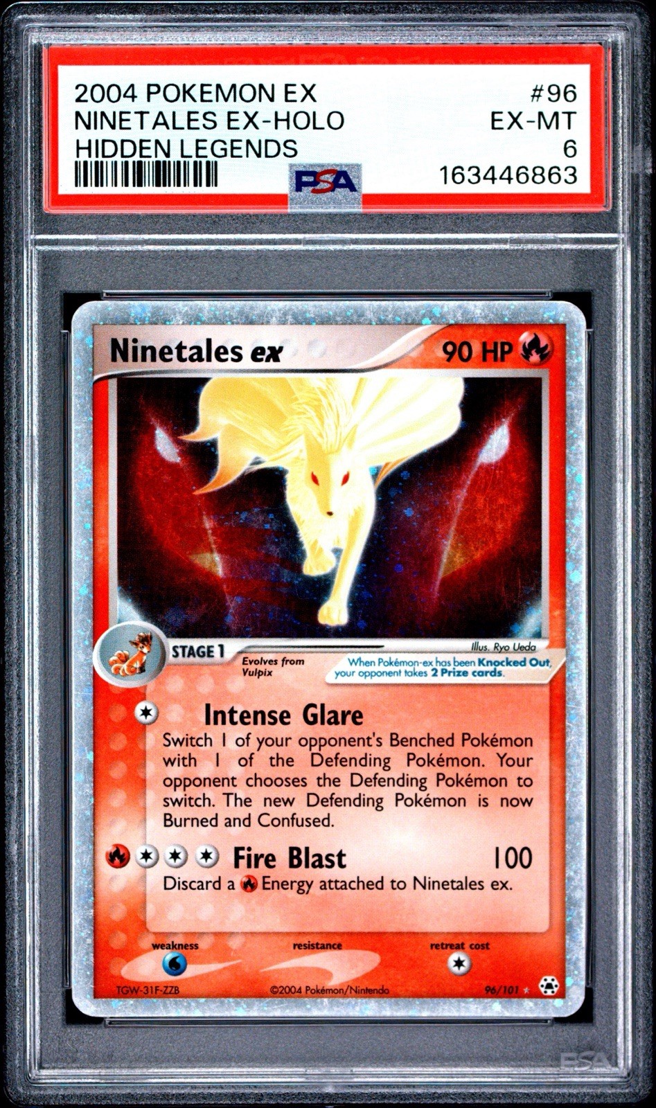 2004 Pokemon EX Hidden Legends Ninetales EX-Holo 96