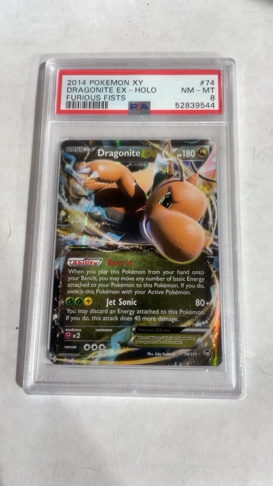 2014 Pokemon XY Furious Fists Dragonite EX 74