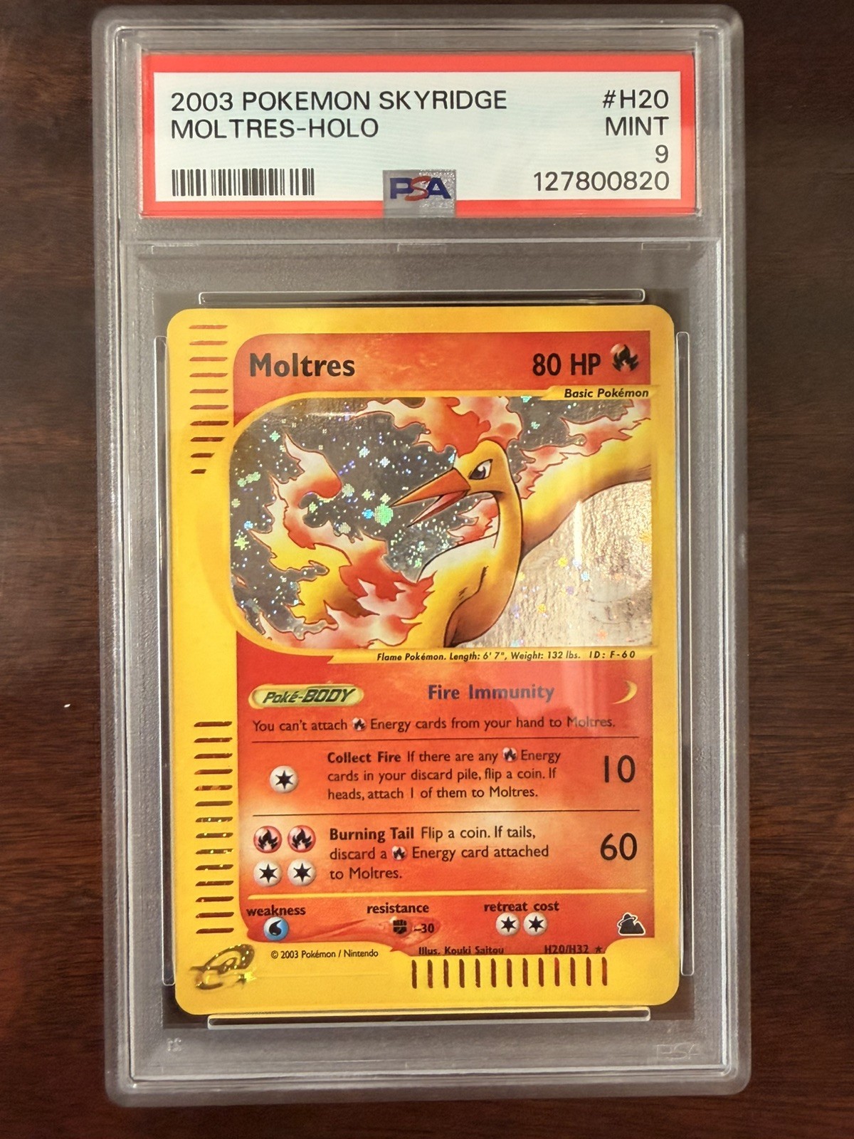 2003 Pokemon Skyridge Moltres-Holo H20