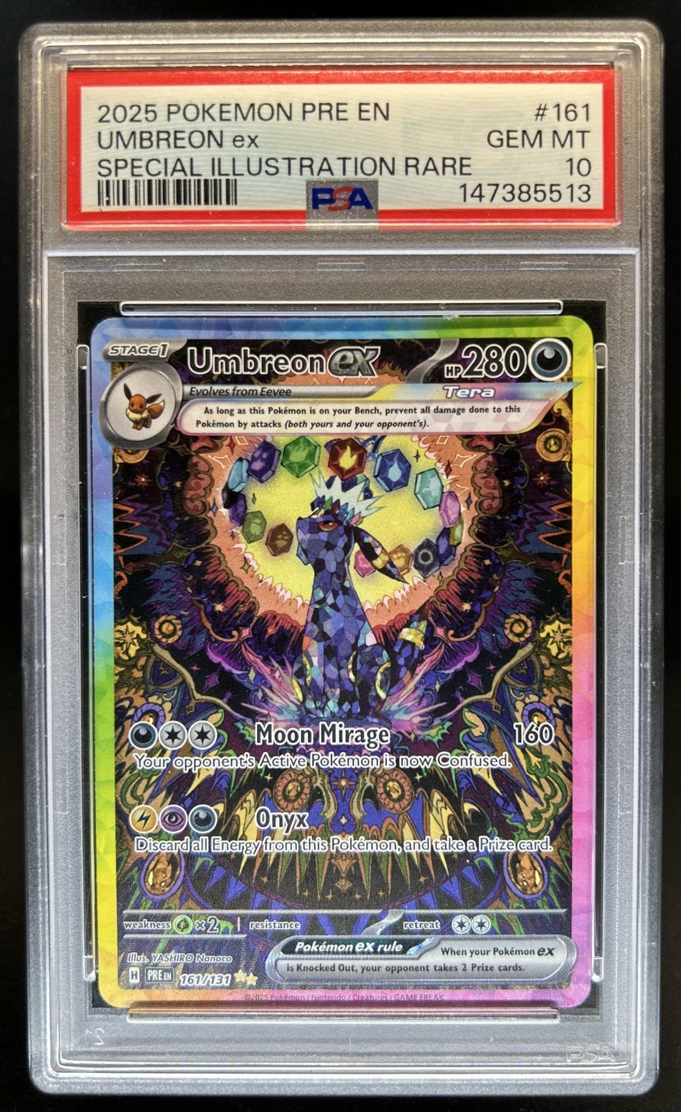 2025 Pokemon Pre EN-Prismatic Evolutions Umbreon EX Special Illustration Rare 161