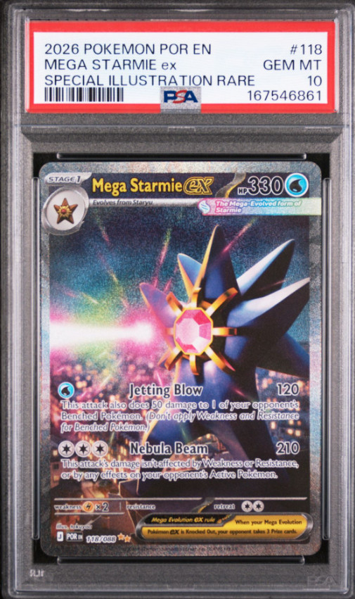 2026 Pokemon Por EN-Perfect Order Mega Starmie EX Special Illustration Rare 118