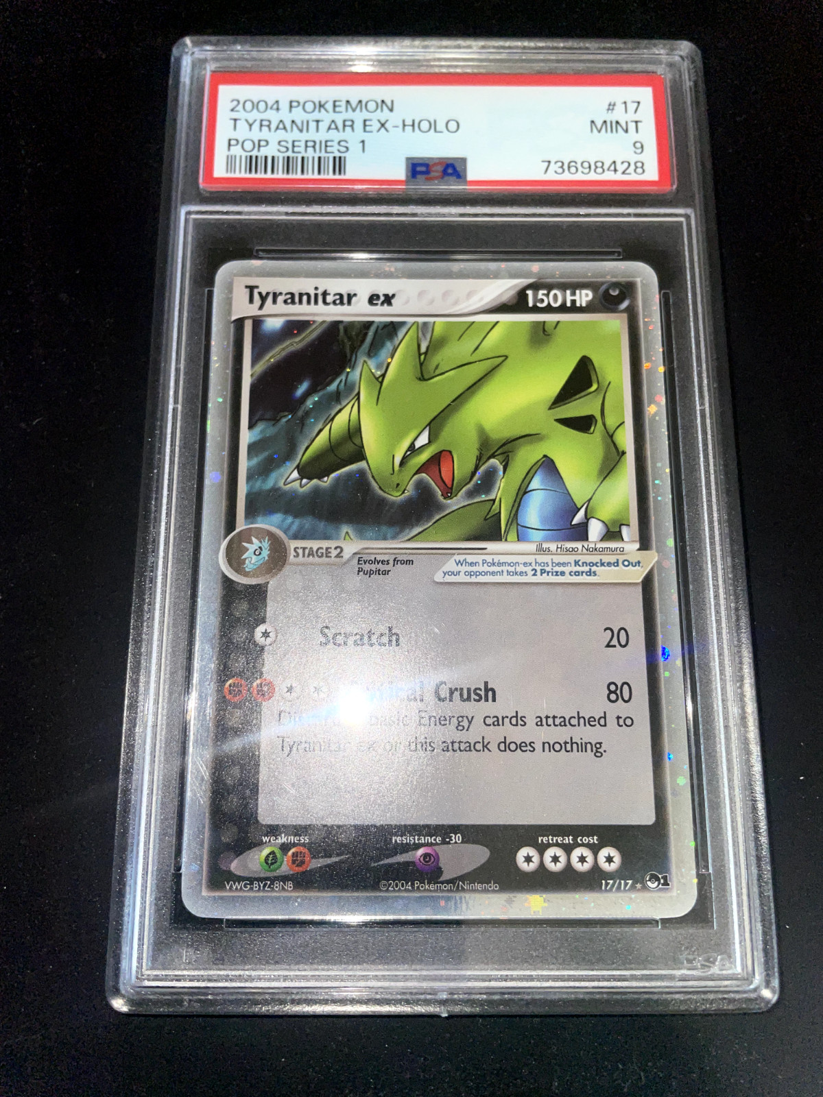 2004 Pokemon Pop Series 1 Tyranitar EX-Holo 17