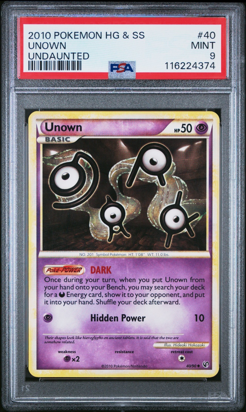 2010 Pokemon Heartgold & Soulsilver Undaunted Unown 40