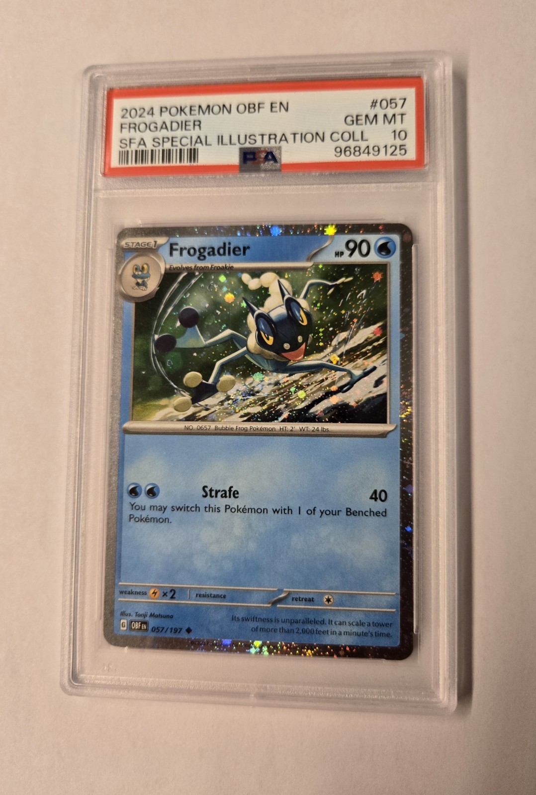 2024 Pokemon Obf EN-Obsidian Flames Frogadier Shrouded Fable Special Illustration Collection 057