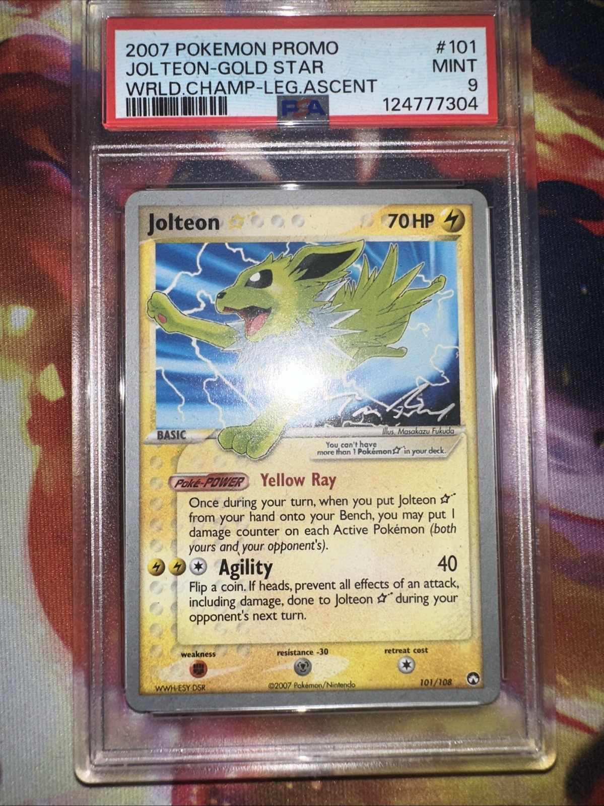 2007 Pokemon World Championships Promo Jolteon-Gold Star Legendary Ascent 101