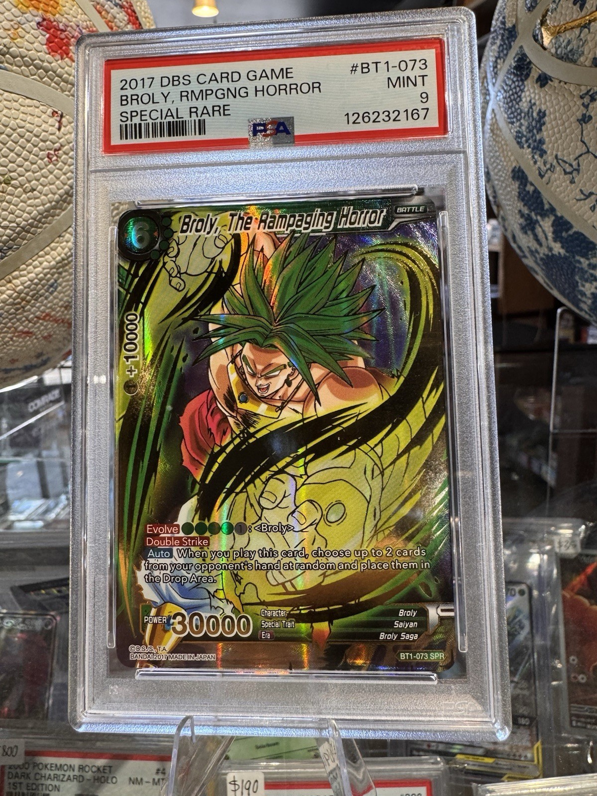 2017 Dragon Ball Super Card Game Series 1 Galactic Battle Broly, the Rampaging Horror Special Rare BT1-073