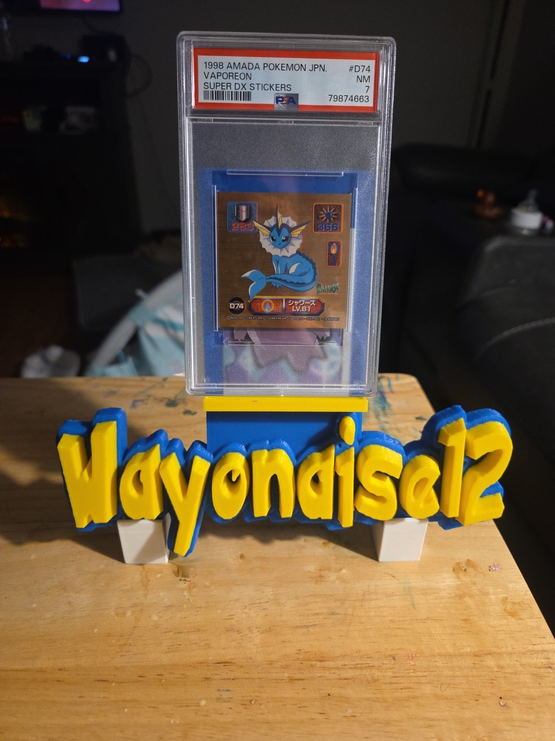 1998 Amada Pokemon Japanese Super DX Stickers Vaporeon D74